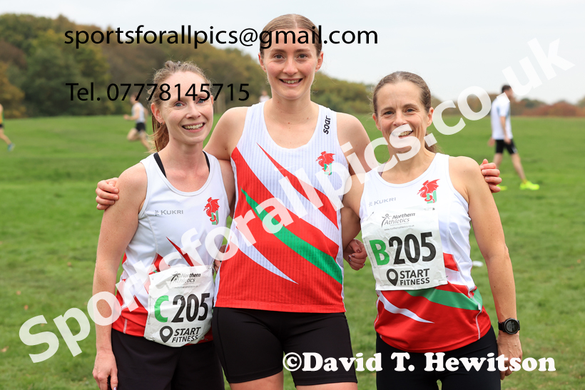 Senior Womens relay, 2025 Northern Cross Country Relays, Graves Park, Sheffield. Photo: David T. Hewitson/Sports for All Pics